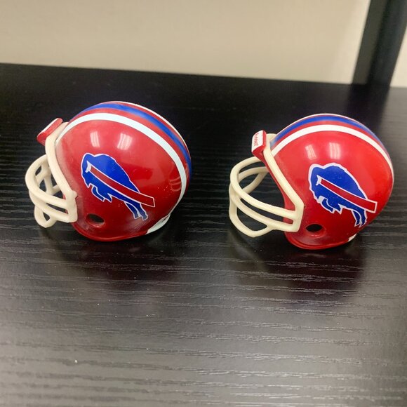 FOOTBALL - 2 Vintage 2000 RIDDELL BUFFALO BILLS pocket pro mini helmets, 2" NFLP - Picture 1 of 7